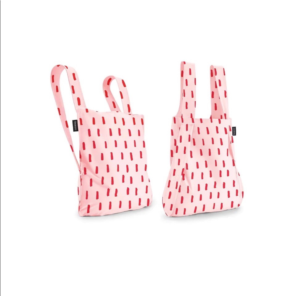 Notabag Marine Pink Reversible backpack, shoulder bag, and purse (with pocket)